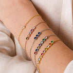 Load image into Gallery viewer, Dainty Birthstones Chain Bracelet
