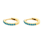 Load image into Gallery viewer, Subtle Birthstone Hoop Huggie Earrings
