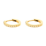 Load image into Gallery viewer, Subtle Birthstone Hoop Huggie Earrings