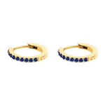 Load image into Gallery viewer, Subtle Birthstone Hoop Huggie Earrings