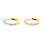 Load image into Gallery viewer, Subtle Birthstone Hoop Huggie Earrings