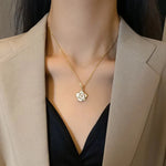 Load image into Gallery viewer, Dainty Blanc Camellia Floral Necklace, Earrings, Ring Jewelry