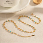Load image into Gallery viewer, Dainty Blue Floral Necklace