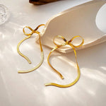 Load image into Gallery viewer, Dainty Bow Tassel Earrings