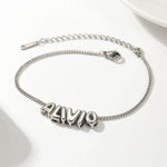 Load image into Gallery viewer, Dainty Bubble Letter Name Bracelet