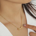 Load image into Gallery viewer, Personalized Bubble Name Necklace