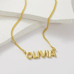 Load image into Gallery viewer, Personalized Bubble Name Necklace