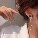Load image into Gallery viewer, Dainty Butterfly Dangle Earrings
