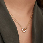 Load image into Gallery viewer, Dainty Circular Layered Love Necklace