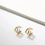 Load image into Gallery viewer, Dainty Criss Cross Contrast Earrings