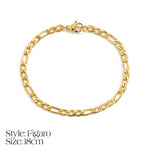 Load image into Gallery viewer, Dainty Cuban Figaro Chain Letter Initial Bracelet