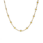 Load image into Gallery viewer, Dainty Daisy Floral Bracelet Necklace and Earrings Set