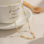 Load image into Gallery viewer, Dainty Daisy Floral Bracelet Necklace and Earrings Set