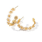 Load image into Gallery viewer, Dainty Daisy Floral Bracelet Necklace and Earrings Set