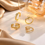 Load image into Gallery viewer, Dainty Diamond Adjustable Ring Stacks