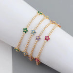 Load image into Gallery viewer, Dainty Diamond Floral Bracelets and Earrings