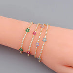 Load image into Gallery viewer, Dainty Diamond Floral Bracelets and Earrings