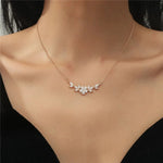 Load image into Gallery viewer, Dainty Diamond Floral Petals Necklace