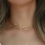 Load image into Gallery viewer, Dainty Diamond Herringbone Choker Necklace