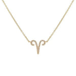 Load image into Gallery viewer, Dainty Diamond Zodiac Sign Necklace