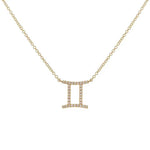 Load image into Gallery viewer, Dainty Diamond Zodiac Sign Necklace