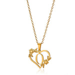Load image into Gallery viewer, Dainty Floral Heart Letter Initial Necklace