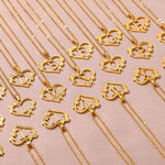Load image into Gallery viewer, Dainty Floral Heart Letter Initial Necklace