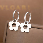 Load image into Gallery viewer, Dainty Floral Hoop Earrings