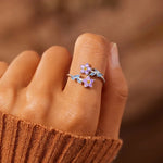 Load image into Gallery viewer, Dainty Forget Me Nots Floral Ring