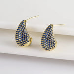 Load image into Gallery viewer, Dainty Glimmering Diamond Teardrop Earrings