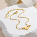 Load image into Gallery viewer, Dainty Heart Birthstone Letter Initial Bracelet