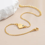 Load image into Gallery viewer, Dainty Heart Birthstone Letter Initial Bracelet