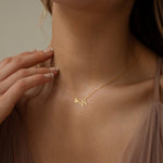 Load image into Gallery viewer, Dainty Heart Accented Letter Initial Necklace