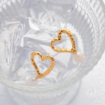 Load image into Gallery viewer, Dainty Heart Pearl Drop Earrings