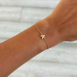 Load image into Gallery viewer, Dainty Initial Chain Bracelet