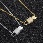 Load image into Gallery viewer, Dainty Lock And Key Lovers Necklace
