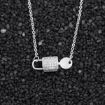 Load image into Gallery viewer, Dainty Lock And Key Lovers Necklace