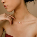 Load image into Gallery viewer, Dainty Lotus Floral Necklace