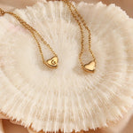 Load image into Gallery viewer, Dainty Minimal Heart Initial Letter Necklace