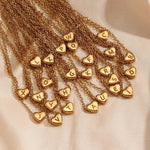 Load image into Gallery viewer, Dainty Minimal Heart Initial Letter Necklace