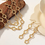 Load image into Gallery viewer, Dainty Open Clover Choker Necklace, Bracelet, Earring Set