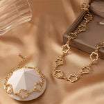 Load image into Gallery viewer, Dainty Open Clover Choker Necklace, Bracelet, Earring Set