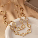 Load image into Gallery viewer, Dainty Open Clover Choker Necklace, Bracelet, Earring Set