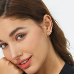 Load image into Gallery viewer, 18k Dainty Custom Name Earrings