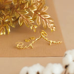 Load image into Gallery viewer, 18k Dainty Custom Name Earrings