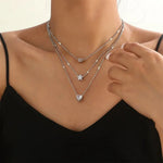 Load image into Gallery viewer, Dainty Shaped Diamonds Necklace Stack