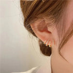 Load image into Gallery viewer, Dainty Shimmering Claw Huggie Earrings