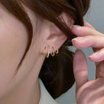 Load image into Gallery viewer, Dainty Shimmering Claw Huggie Earrings