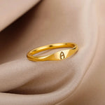 Load image into Gallery viewer, Dainty Thin Letter Initial Ring