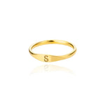 Load image into Gallery viewer, Dainty Thin Letter Initial Ring